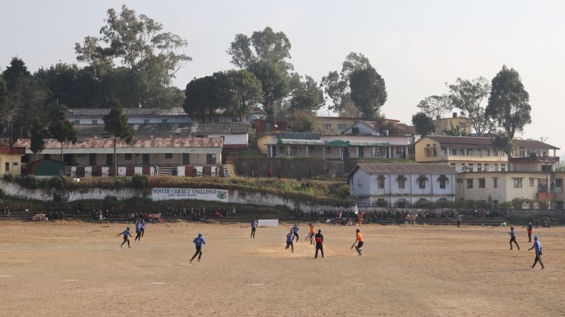Match in action between Athletic Brothers Club and Imperials in local ground, Wokha on January 9.